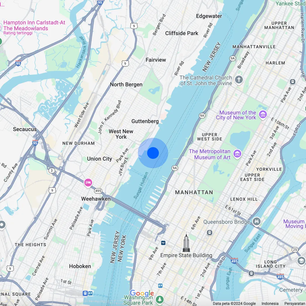 Map showing office location in New York